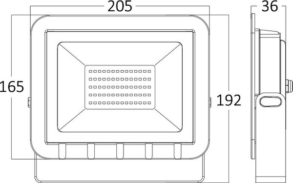 Braytron Braytron LED Bouwlamp - IP65 - 50W - 6500K - Grijs