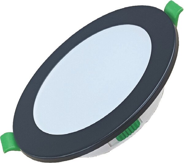 Leddle Leddle LED Inbouw Spot Dimbaar - IP44 - 5W - Aanpasbare Kleur CCT - Rond Ø95mm (Zwart)