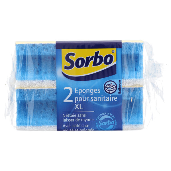 Sorbo Sorbo Sanitair Spons XL - 11,5x6,5x4cm - 2 stuks