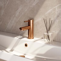 Brauer Brauer Copper Edition Opbouw Wastafelmengkraan - Laag - Hendel Model A - Geborsteld Koper