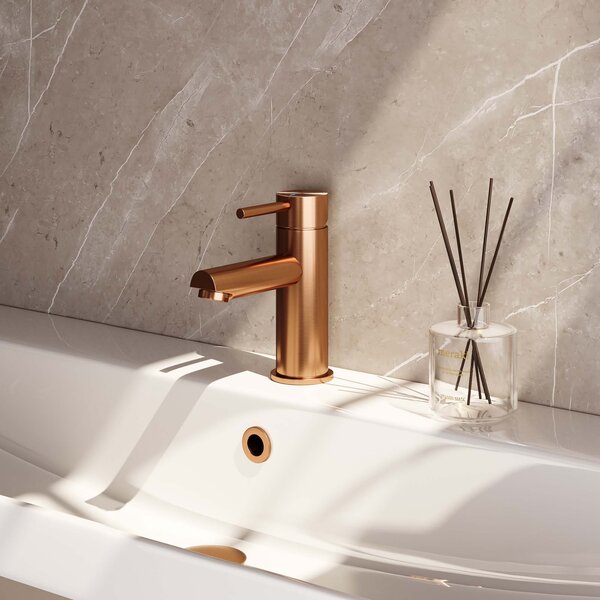 Brauer Brauer Copper Edition Opbouw Wastafelmengkraan - Laag - Hendel Model A - Geborsteld Koper