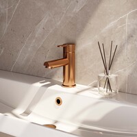 Brauer Brauer Copper Edition Opbouw Wastafelmengkraan - Laag - Hendel Model D - Geborsteld Koper