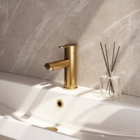 Brauer Brauer Gold Edition Opbouw Wastafelmengkraan - Laag - Hendel Model D - PVD - Geborsteld Goud