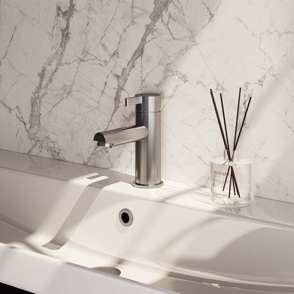 Brauer Brauer Brushed Edition Opbouw Wastafelmengkraan - Laag - Hendel Model E - PVD - Geborsteld RVS