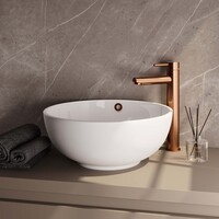 Brauer Brauer Copper Edition Opbouw Wastafelmengkraan - Hoog - Hendel Model A - Geborsteld Koper