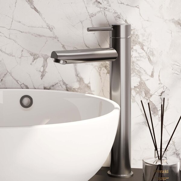 Brauer Brauer Brushed Edition Opbouw Wastafelmengkraan - Hoog - Hendel Model A - PVD - Geborsteld RVS