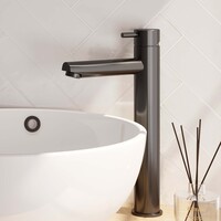 Brauer Brauer Gunmetal Edition Opbouw Wastafelmengkraan - Hoog - Hendel Model B - PVD - Geborsteld Gunmetal