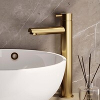 Brauer Brauer Gold Edition Opbouw Wastafelmengkraan - Hoog - Hendel Model B - PVD - Geborsteld Goud