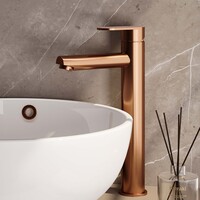 Brauer Brauer Copper Edition Opbouw Wastafelmengkraan - Hoog - Hendel Model C - Geborsteld Koper
