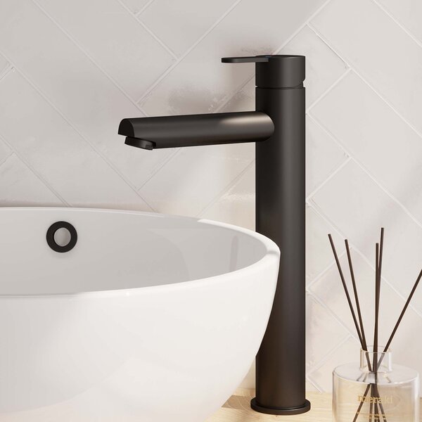 Brauer Brauer Black Edition Opbouw Wastafelmengkraan - Hoog - Hendel Model D - Mat Zwart