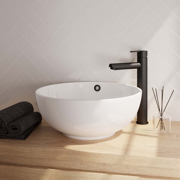 Brauer Brauer Black Edition Opbouw Wastafelmengkraan - Hoog - Hendel Model D - Mat Zwart