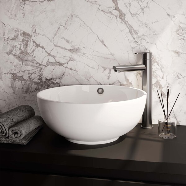 Brauer Brauer Brushed Edition Opbouw Wastafelmengkraan - Hoog - Hendel Model D - PVD - Geborsteld RVS