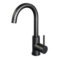 Brauer Brauer Black Edition Opbouw Wastafelmengkraan met Draaibare Uitloop - Rond - Hoog - Hendel Model A - Mat Zwart