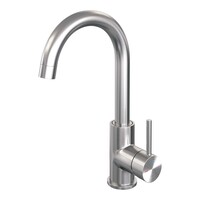 Brauer Brauer Brushed Edition Opbouw Wastafelmengkraan met Draaibare Uitloop - Rond - Hoog - Hendel Model A - PVD - Geborsteld RVS