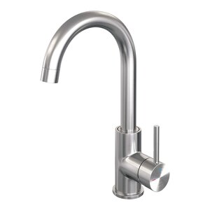 Brauer Edition Opbouw Wastafelmengkraan met Draaibare Uitloop - Rond - Hoog - PVD - Geborsteld RVS