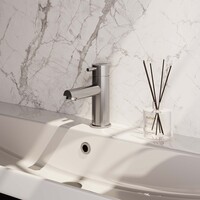 Brauer Brauer Brushed Edition Opbouw Wastafelmengkraan - Laag - Hendel Model B - PVD - Geborsteld RVS