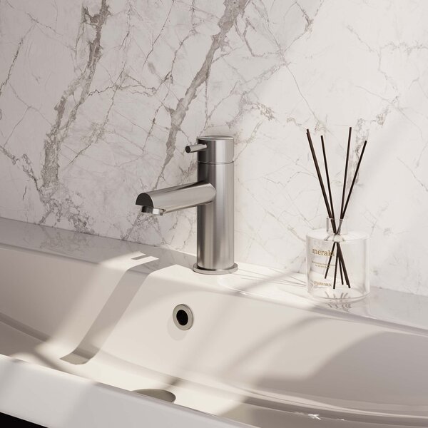 Brauer Brauer Brushed Edition Opbouw Wastafelmengkraan - Laag - Hendel Model B - PVD - Geborsteld RVS