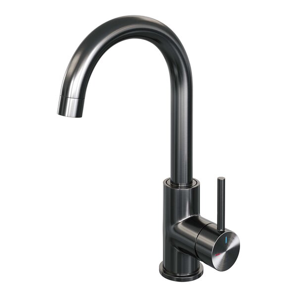 Brauer Brauer Gunmetal Edition Opbouw Wastafelmengkraan met Draaibare Uitloop - Rond - Hoog - Hendel Model A - PVD - Geborsteld Gunmetal