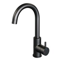 Brauer Brauer Black Edition Opbouw Wastafelmengkraan met Draaibare Uitloop - Rond - Hoog - Hendel Model B - Mat Zwart