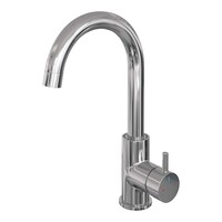 Brauer Brauer Chrome Edition Opbouw Wastafelmengkraan met Draaibare Uitloop - Rond - Hoog - Hendel Model B - Chroom
