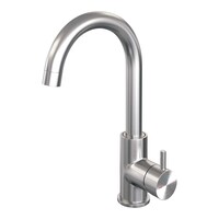 Brauer Brauer Brushed Edition Opbouw Wastafelmengkraan met Draaibare Uitloop - Rond - Hoog - Hendel Model B - PVD - Geborsteld RVS