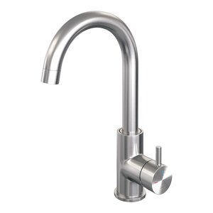 Brauer Edition Opbouw Wastafelmengkraan met Draaibare Uitloop - Rond - Hoog - PVD - Geborsteld RVS