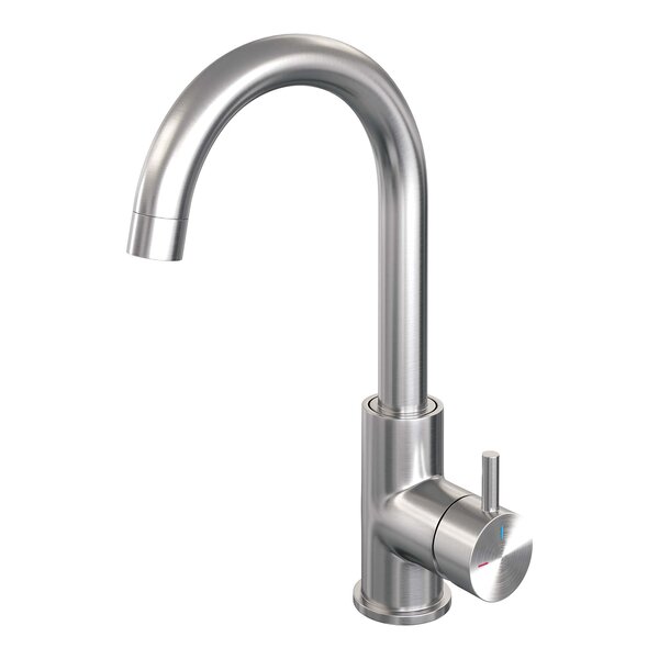Brauer Brauer Brushed Edition Opbouw Wastafelmengkraan met Draaibare Uitloop - Rond - Hoog - Hendel Model B - PVD - Geborsteld RVS