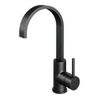 Brauer Brauer Black Edition Opbouw Wastafelmengkraan met Draaibare Uitloop - Plat - Hoog - Hendel Model A - Mat Zwart