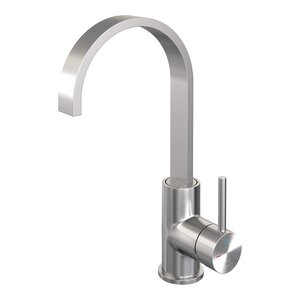 Brauer Edition Opbouw Wastafelmengkraan met Draaibare Uitloop - Plat - Hoog - PVD - Geborsteld RVS