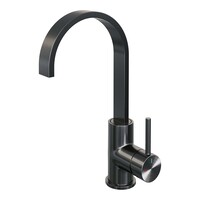 Brauer Brauer Gunmetal Edition Opbouw Wastafelmengkraan met Draaibare Uitloop - Plat - Hoog - Hendel Model A - PVD - Geborsteld Gunmetal