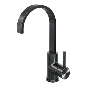 Brauer Edition Opbouw Wastafelmengkraan met Draaibare Uitloop - Plat - Hoog - PVD - Geborsteld Gunmetal