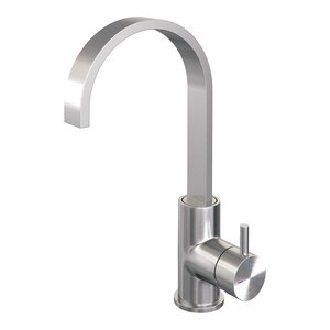 Brauer Edition Opbouw Wastafelmengkraan met Draaibare Uitloop - Plat - Hoog - PVD - Geborsteld RVS