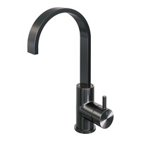 Brauer Brauer Gunmetal Edition Opbouw Wastafelmengkraan met Draaibare Uitloop - Plat - Hoog - Hendel Model B - PVD - Geborsteld Gunmetal