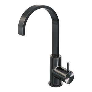 Brauer Edition Opbouw Wastafelmengkraan met Draaibare Uitloop - Plat - Hoog - PVD - Geborsteld Gunmetal