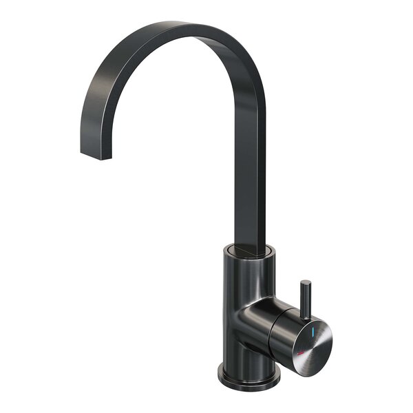 Brauer Brauer Gunmetal Edition Opbouw Wastafelmengkraan met Draaibare Uitloop - Plat - Hoog - Hendel Model B - PVD - Geborsteld Gunmetal
