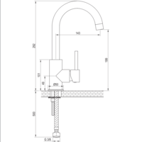 Brauer Brauer Chrome Edition Opbouw Wastafelmengkraan met Draaibare Uitloop - Plat - Hoog - Hendel Model C - Chroom