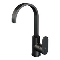 Brauer Brauer Black Edition Opbouw Wastafelmengkraan met Draaibare Uitloop - Plat - Hoog - Hendel Model C - Mat Zwart