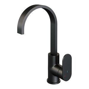Brauer Edition Opbouw Wastafelmengkraan met Draaibare Uitloop - Plat - Hoog - Mat Zwart