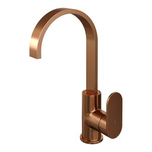 Brauer Edition Opbouw Wastafelmengkraan met Draaibare Uitloop - Plat - Hoog - PVD - Geborsteld Koper