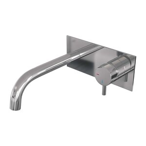 Brauer Edition Inbouw Wastafelkraan met Gebogen Uitloop & Afdekplaat - Model B1 - Chrome