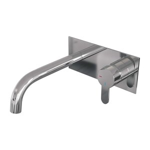 Brauer Edition Inbouw Wastafelkraan met Gebogen Uitloop & Afdekplaat - Model D1 - Chrome