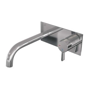 Brauer Edition Inbouw Wastafelkraan met Gebogen Uitloop & Afdekplaat - Model E1 - Chrome