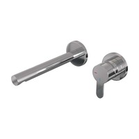 Brauer Brauer Chrome Edition Inbouw Wastafelmengkraan met Rechte Uitloop & Rozetten - Model D1 - Hendel Rechts - Chroom
