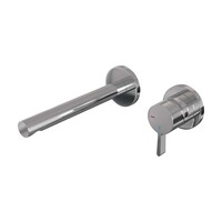 Brauer Brauer Chrome Edition Inbouw Wastafelmengkraan met Rechte Uitloop & Rozetten - Model E1 - Hendel Rechts - Chroom