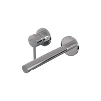 Brauer Brauer Chrome Edition Inbouw Wastafelmengkraan met Rechte Uitloop & Rozetten - Model A2 - Hendel Links - Chroom