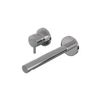 Brauer Brauer Chrome Edition Inbouw Wastafelmengkraan met Rechte Uitloop & Rozetten - Model B2 - Hendel Links - Chroom