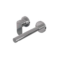 Brauer Brauer Chrome Edition Inbouw Wastafelmengkraan met Rechte Uitloop & Rozetten - Model C2 - Hendel Links - Chroom
