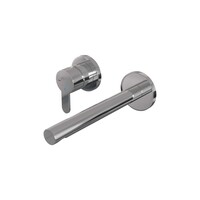 Brauer Brauer Chrome Edition Inbouw Wastafelmengkraan met Rechte Uitloop & Rozetten - Model D2 - Hendel Links - Chroom