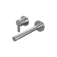 Brauer Brauer Brushed Edition Inbouw Wastafelmengkraan met Rechte Uitloop & Rozetten - Model D2 - Hendel Links - PVD - Geborsteld RVS