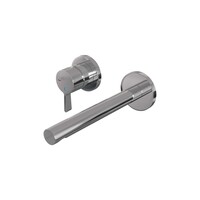 Brauer Brauer Chrome Edition Inbouw Wastafelmengkraan met Rechte Uitloop & Rozetten - Model E2 - Hendel Links - Chroom